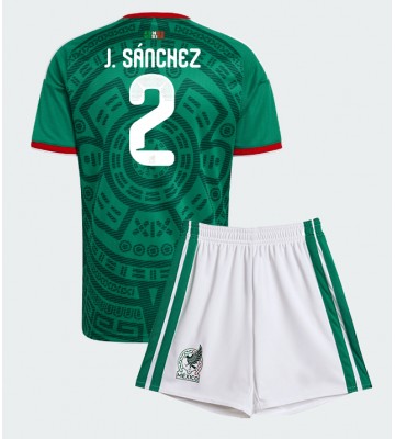 Mexico Jorge Sanchez #2 Hjemmebanetrøje Børn VM 2026 Kortærmet (+ Korte bukser)